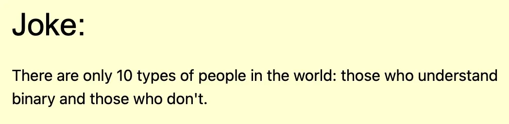 Screenshot of that incredibly annoying binary joke.