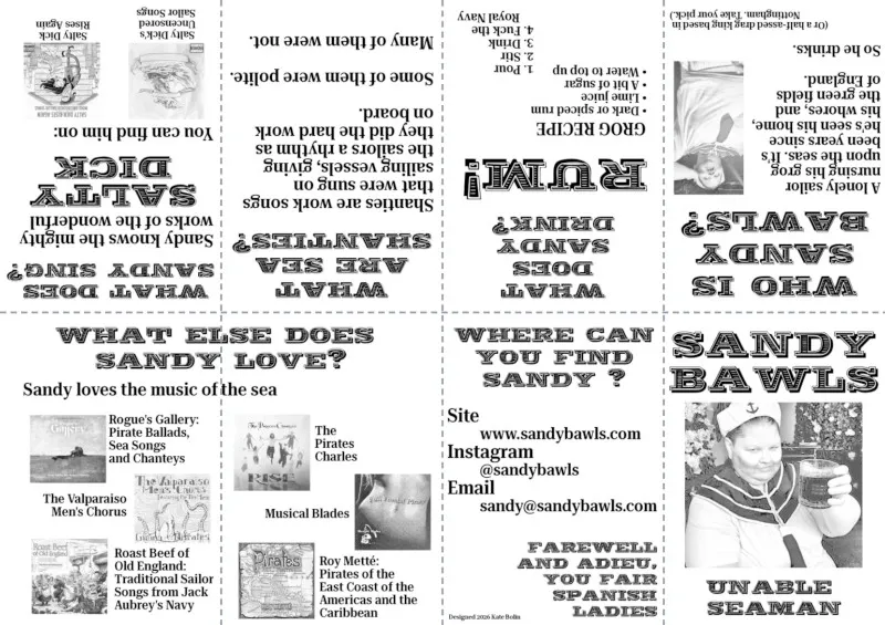 The full A4 zine as it would print out.