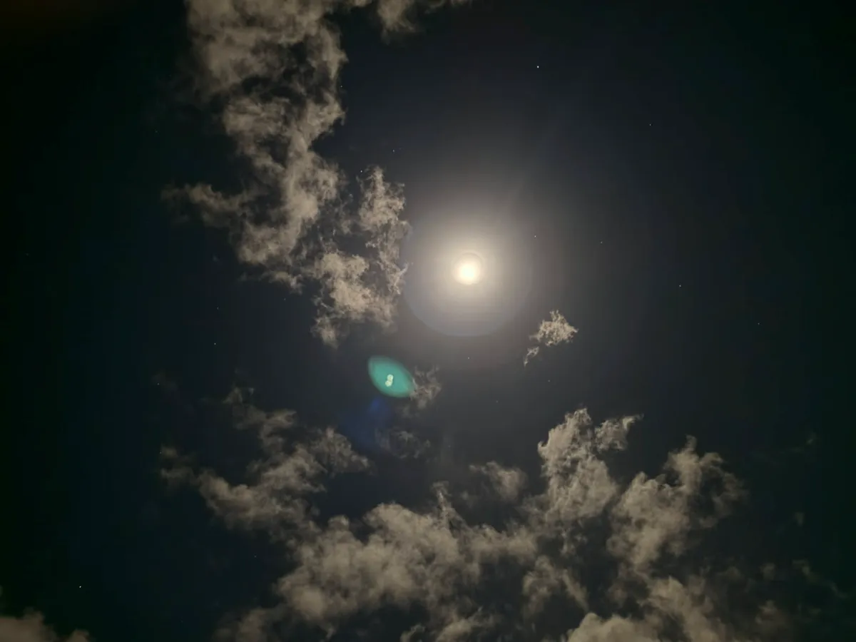 Some indeterminate lights in the sky.