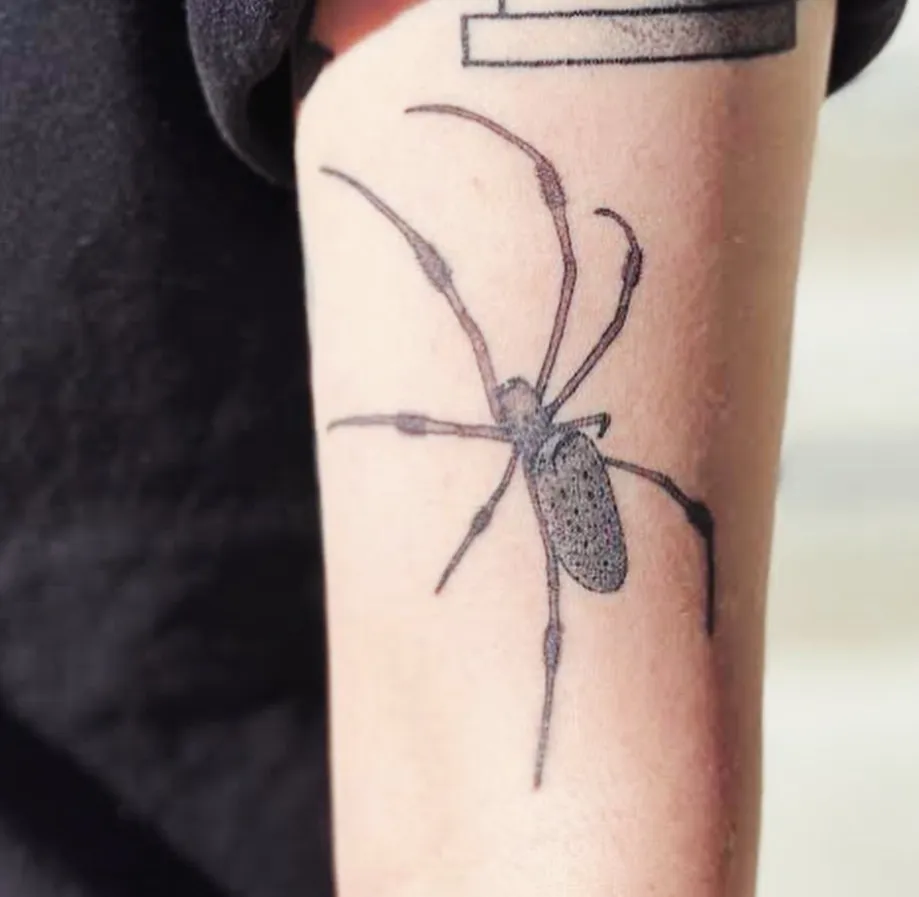 Golden Silk Orbweaver tattoo