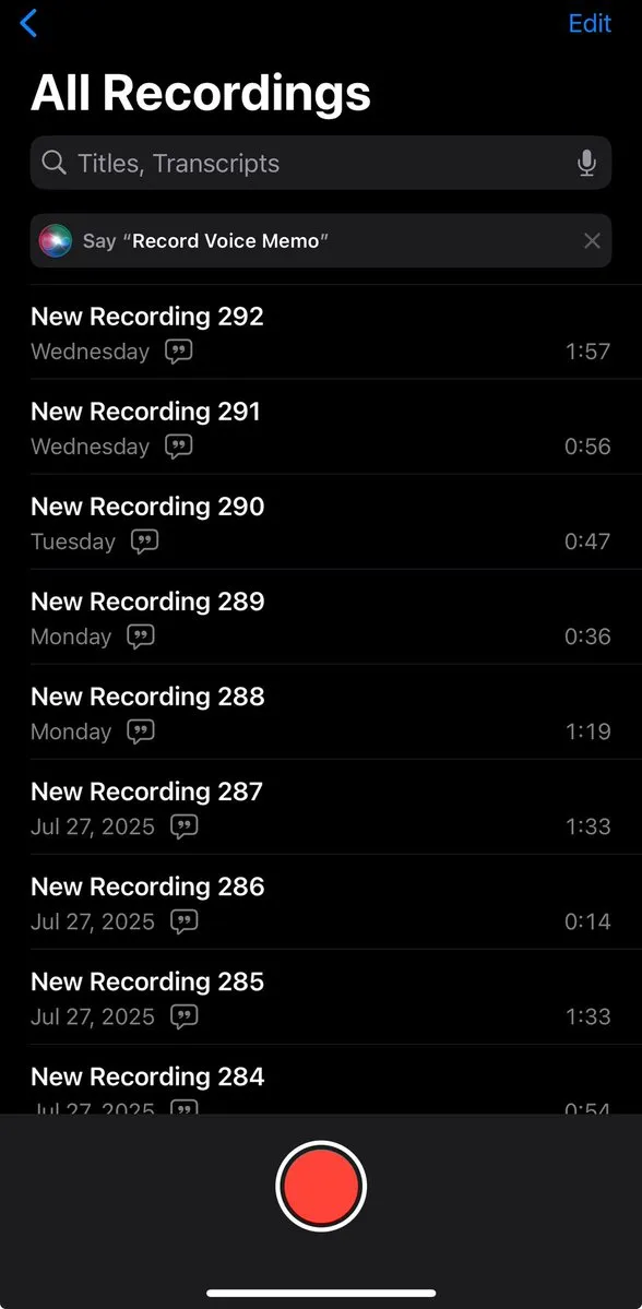 voice memos