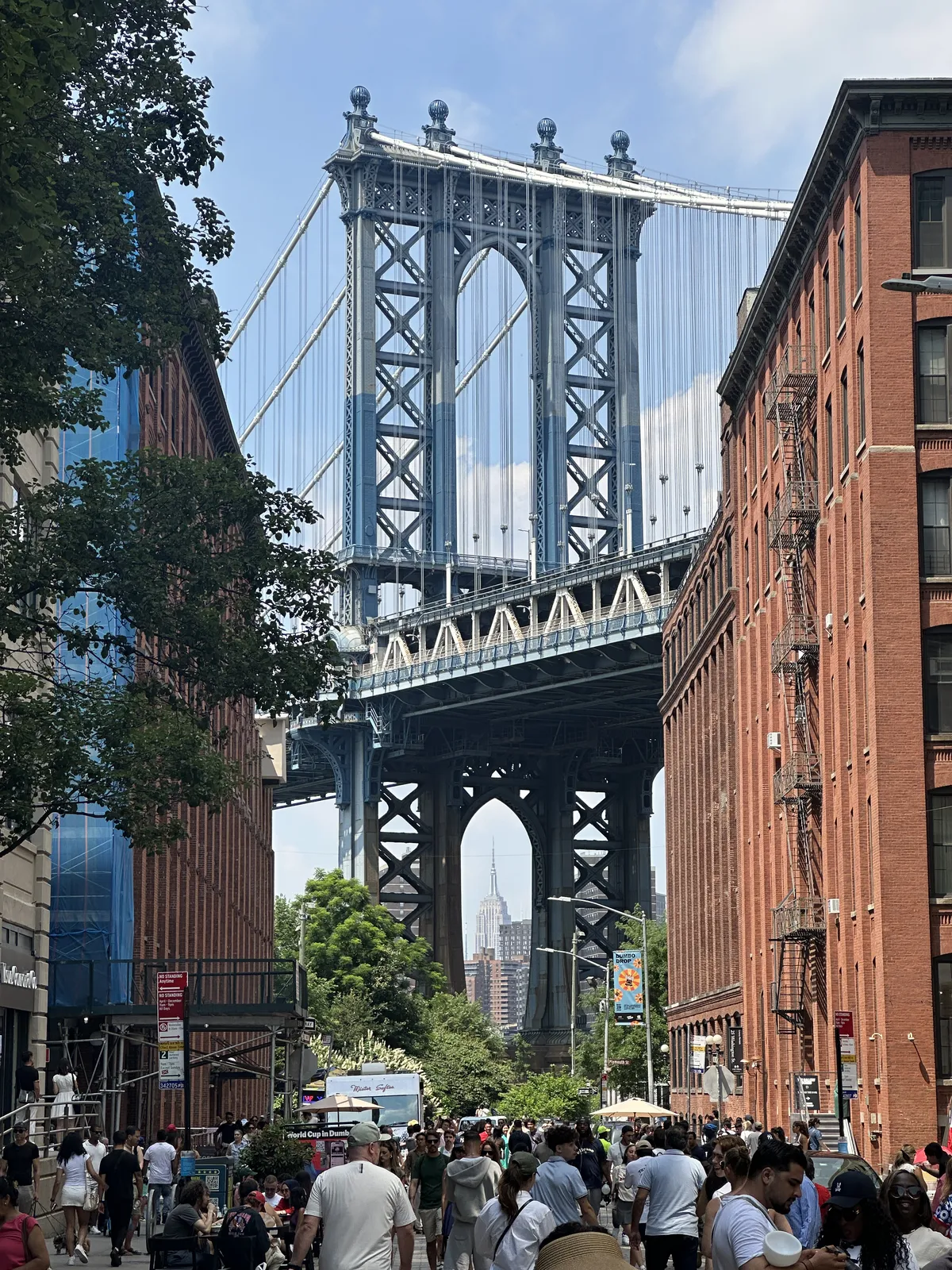 The famous Dumbo Manhattan bridge alignment