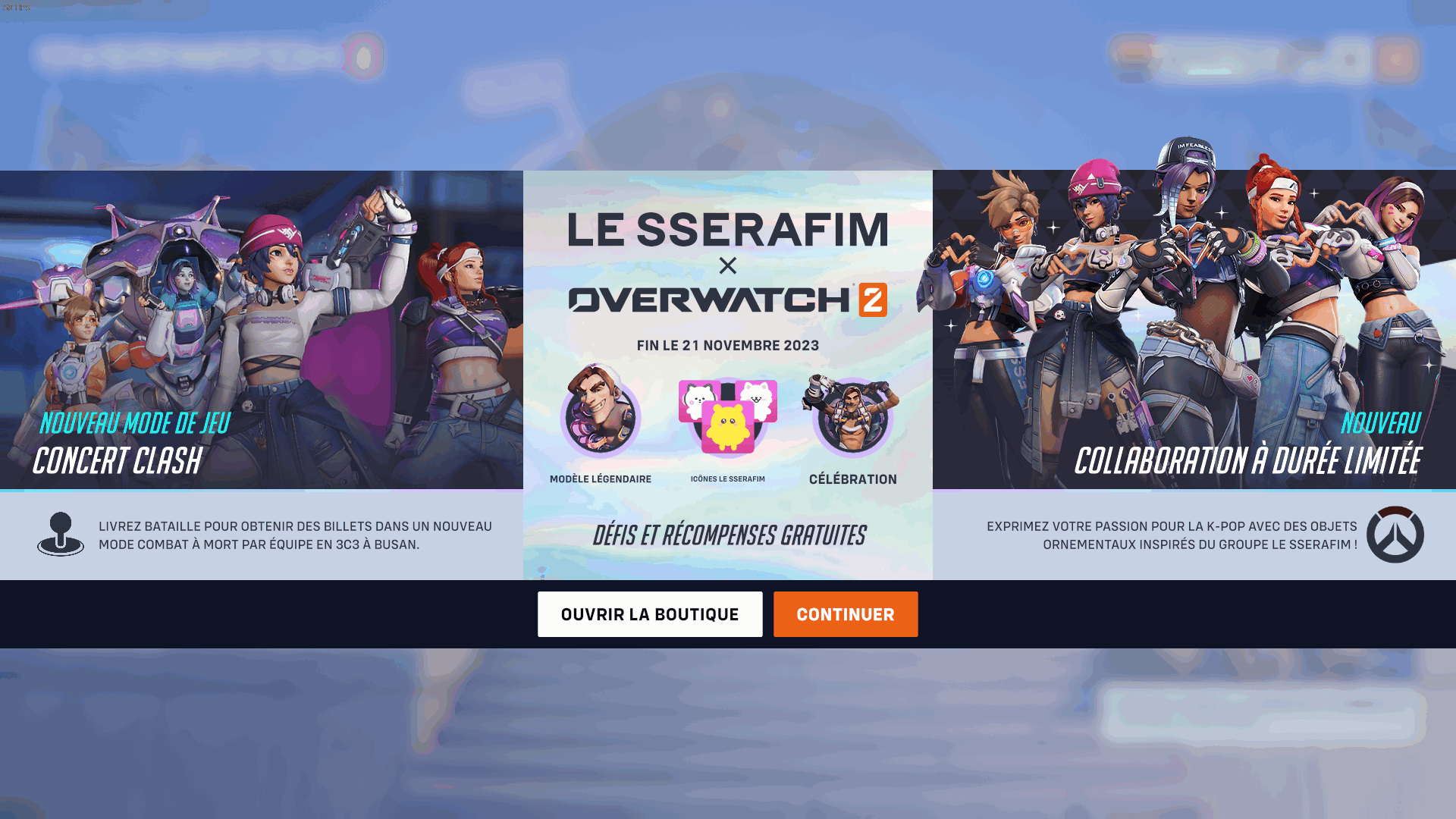 Début de l'évènement LE SSERAFIM x Overwatch en jeu.png