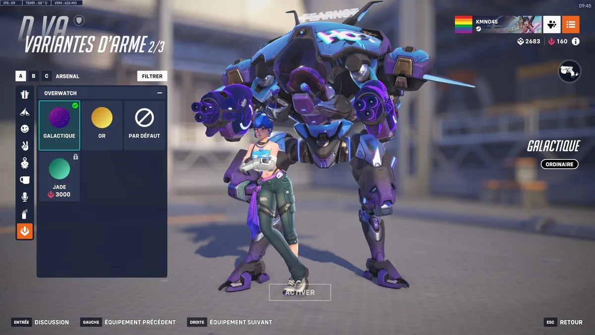 Variante d'arme 16 - D.Va  (galactique)