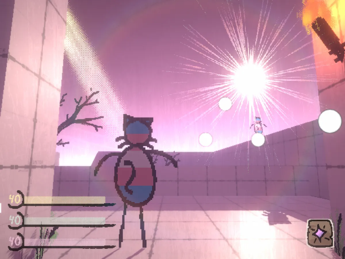 Screenshot of Dreamrealm Kingdom, showing a lot of placeholder art