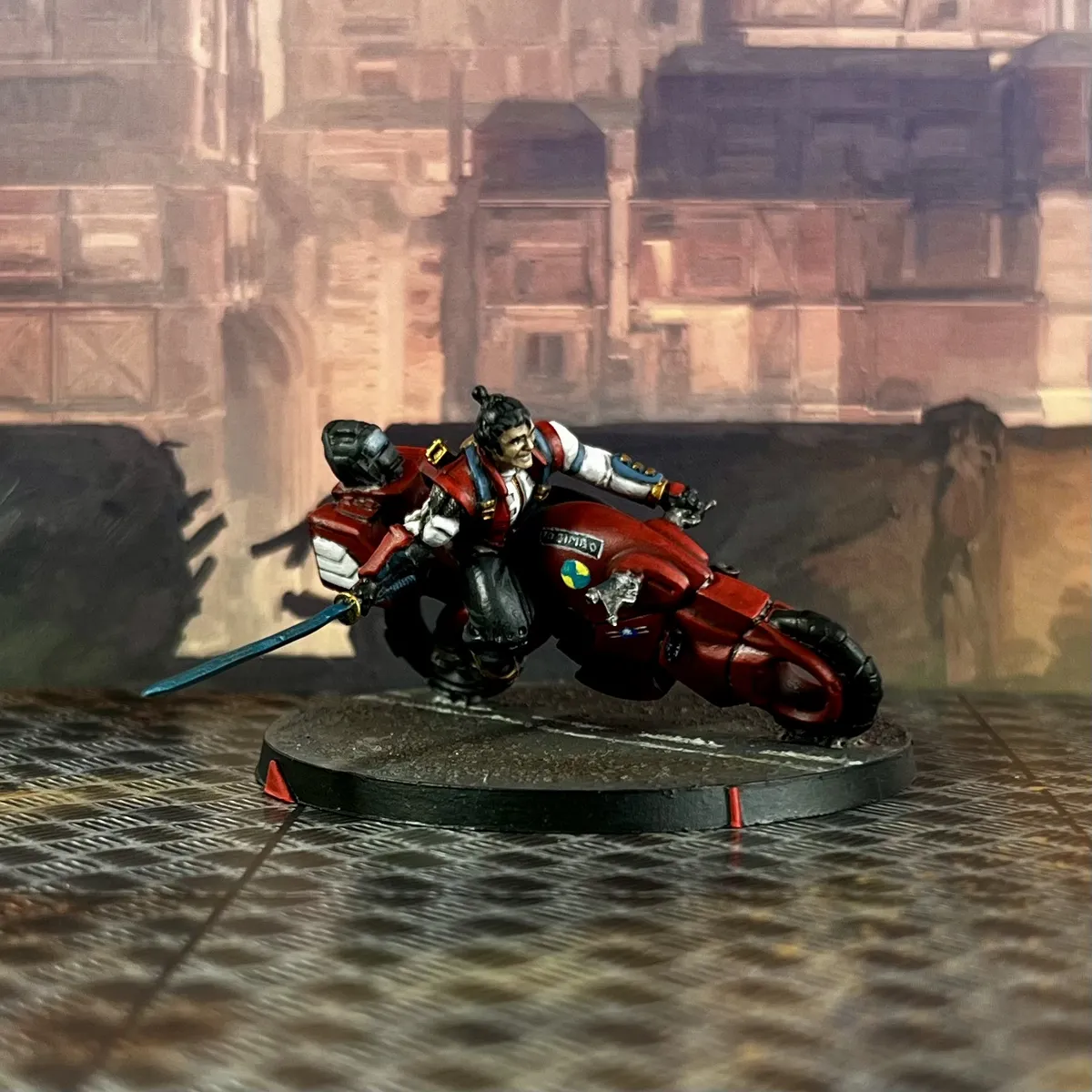 Another view of Yojimbo, showing off the stickers on the other side of his bike