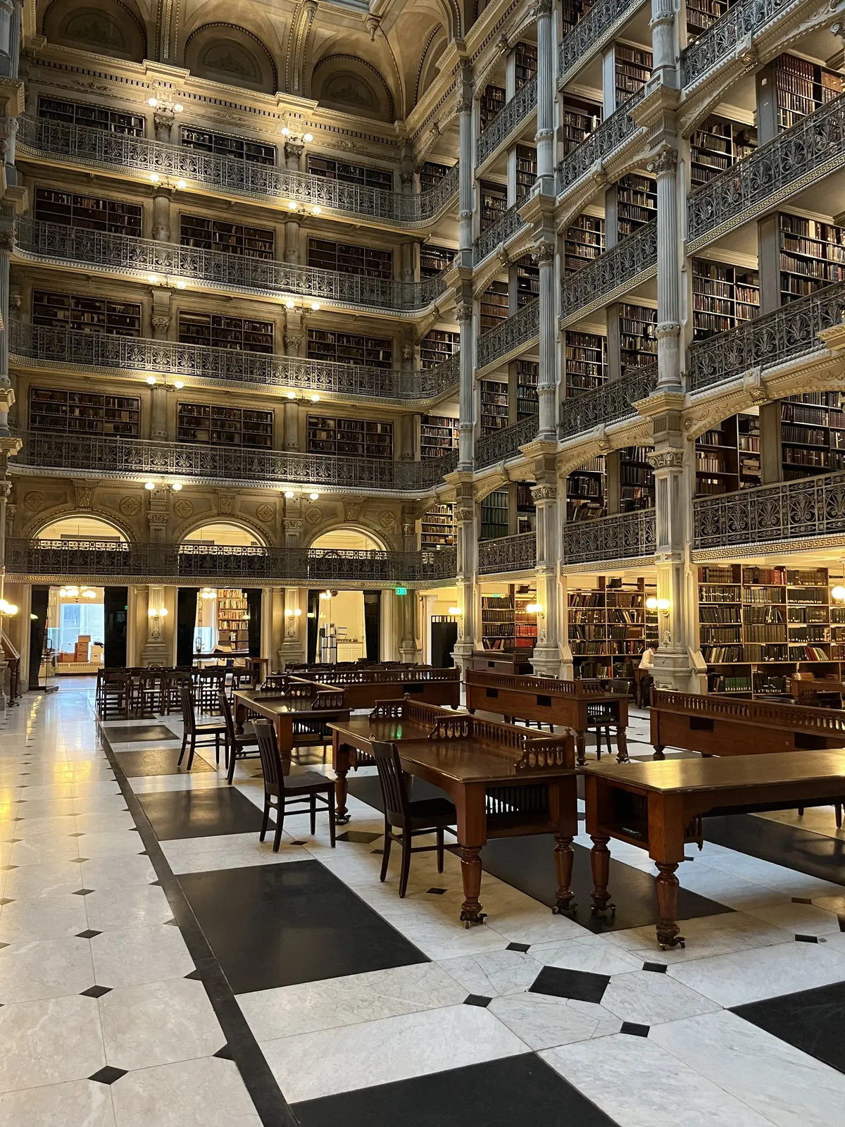 inside the George Peabody library