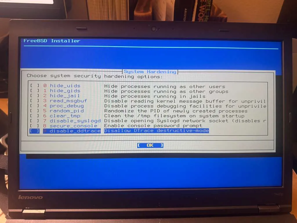FreeBSD Hardening Options