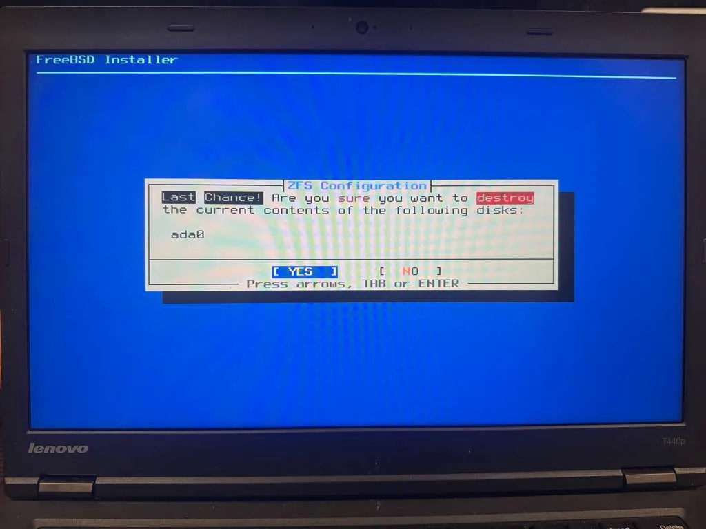 FreeBSD install destroy