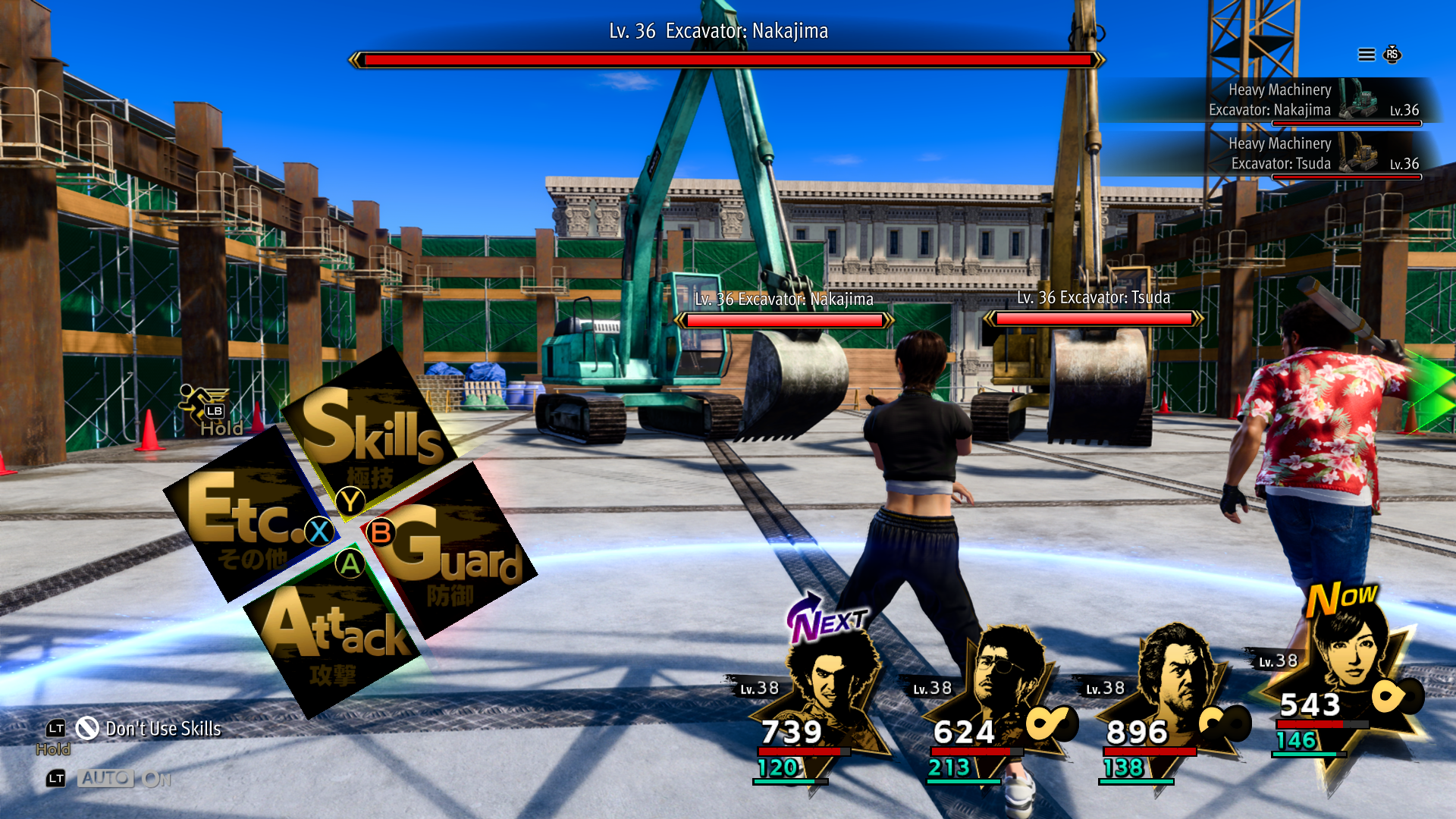 Screenshot of battle