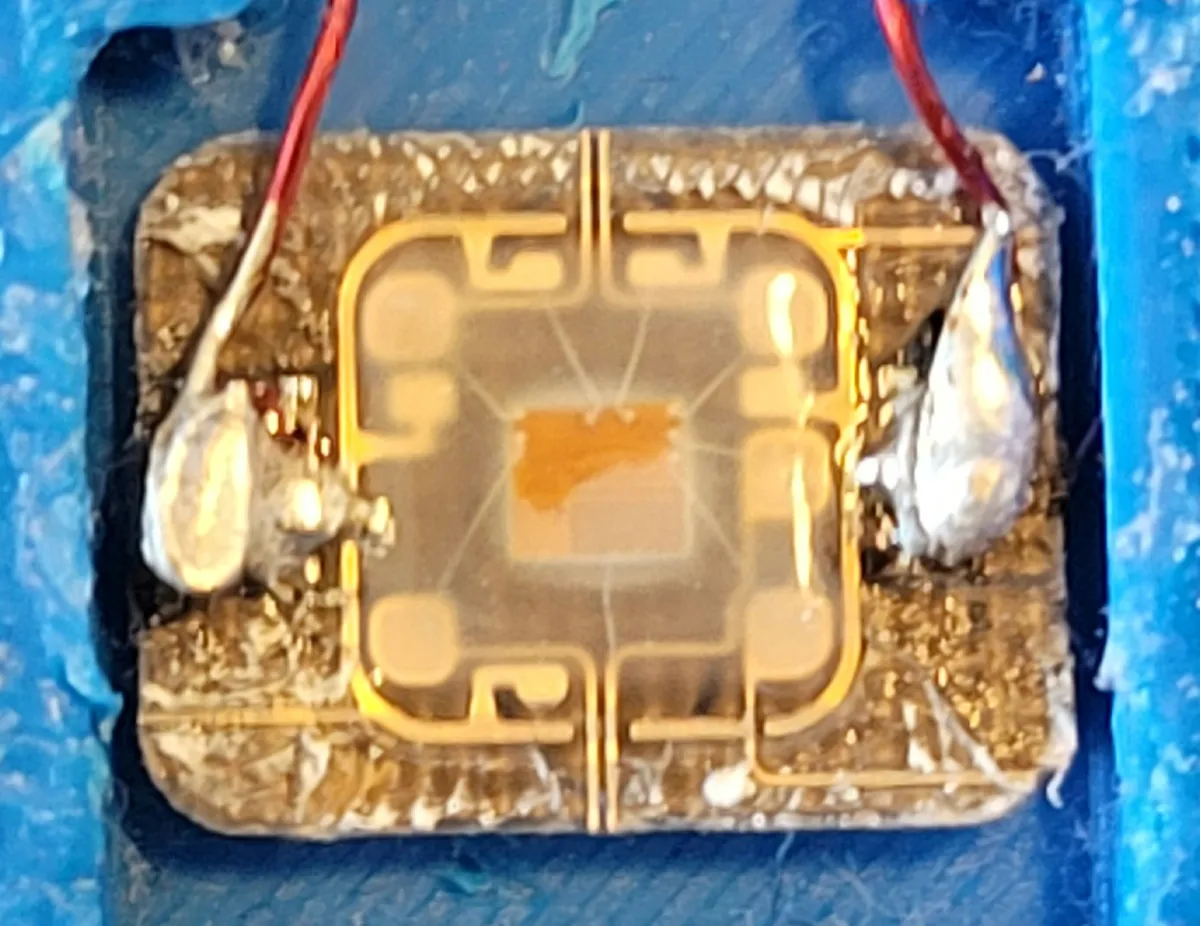 OPUS card chip laying in its final resting spot