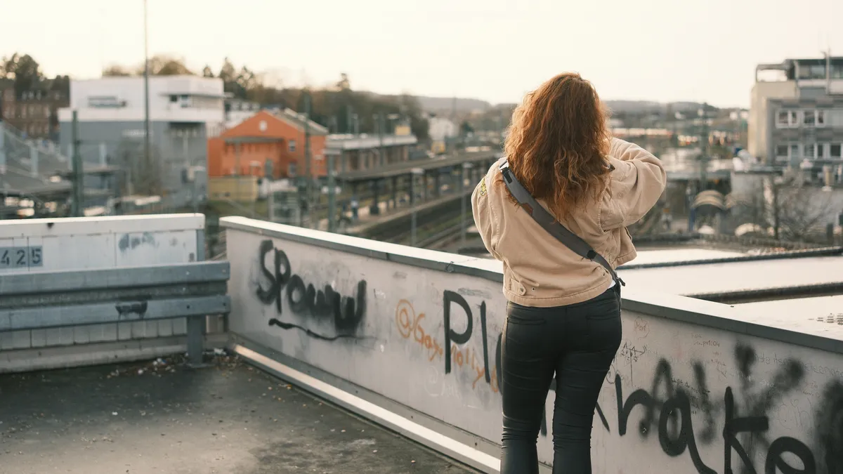 Gina on a rooftop in Limburg