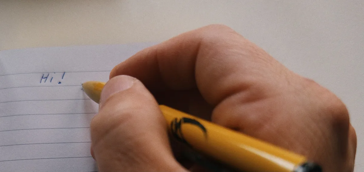 me writing 
