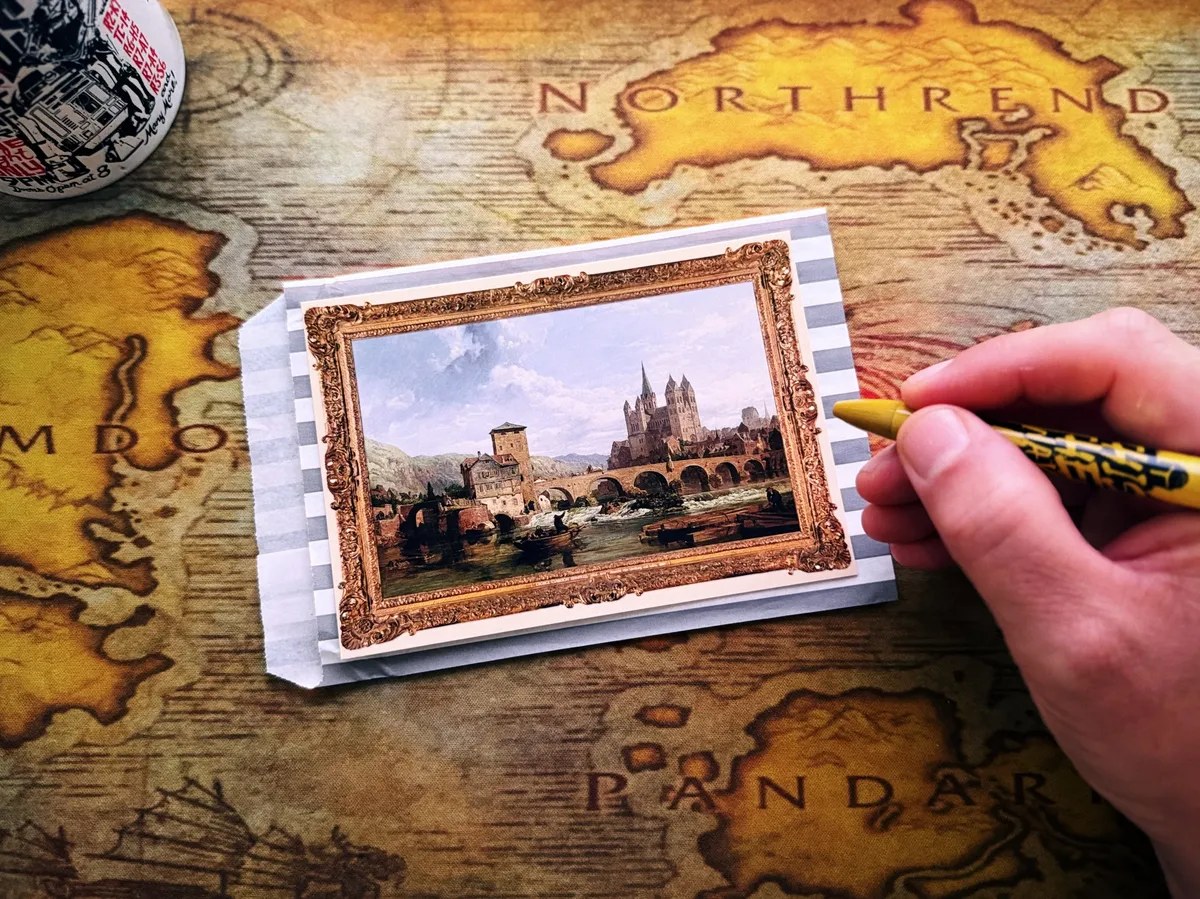 A 19th century view of Limburg’s cathedral, ready to be sent.