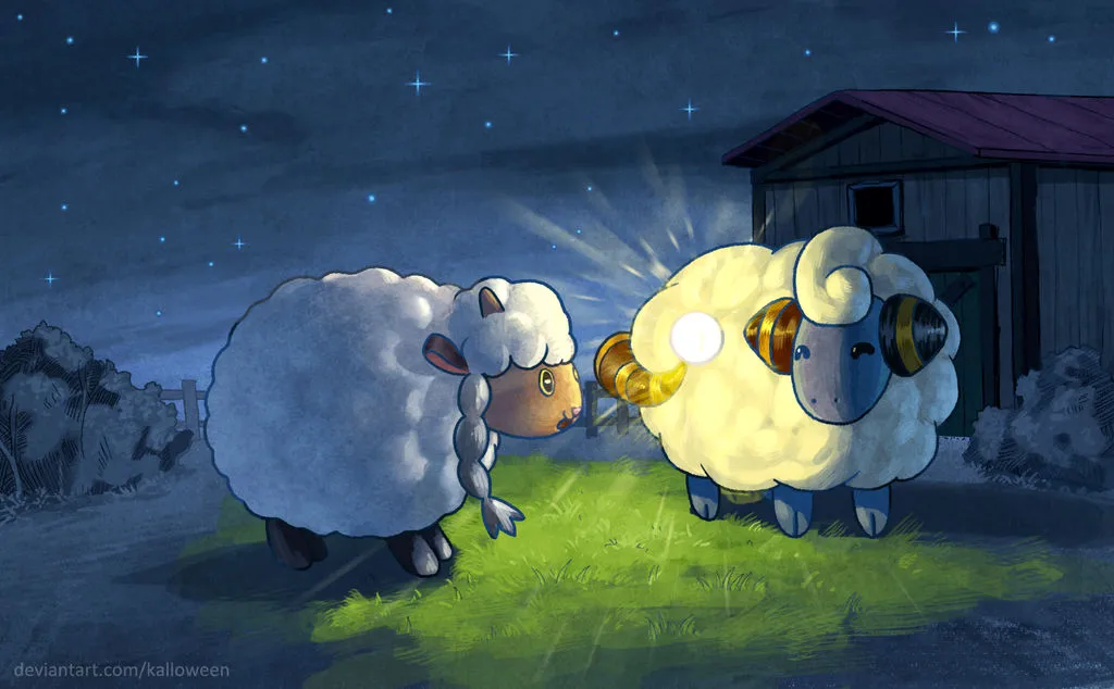 pokemon___wooloo_and_mareep_by_kalloween_ddabpaq-fullview