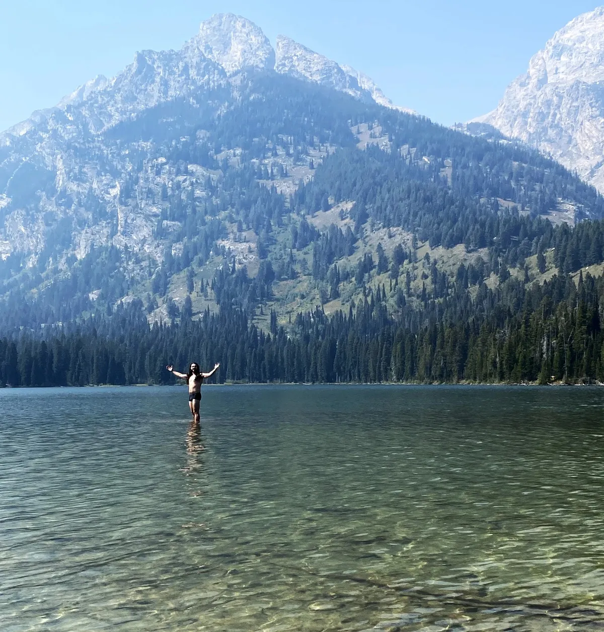 loganletsgo tetons lake swimming