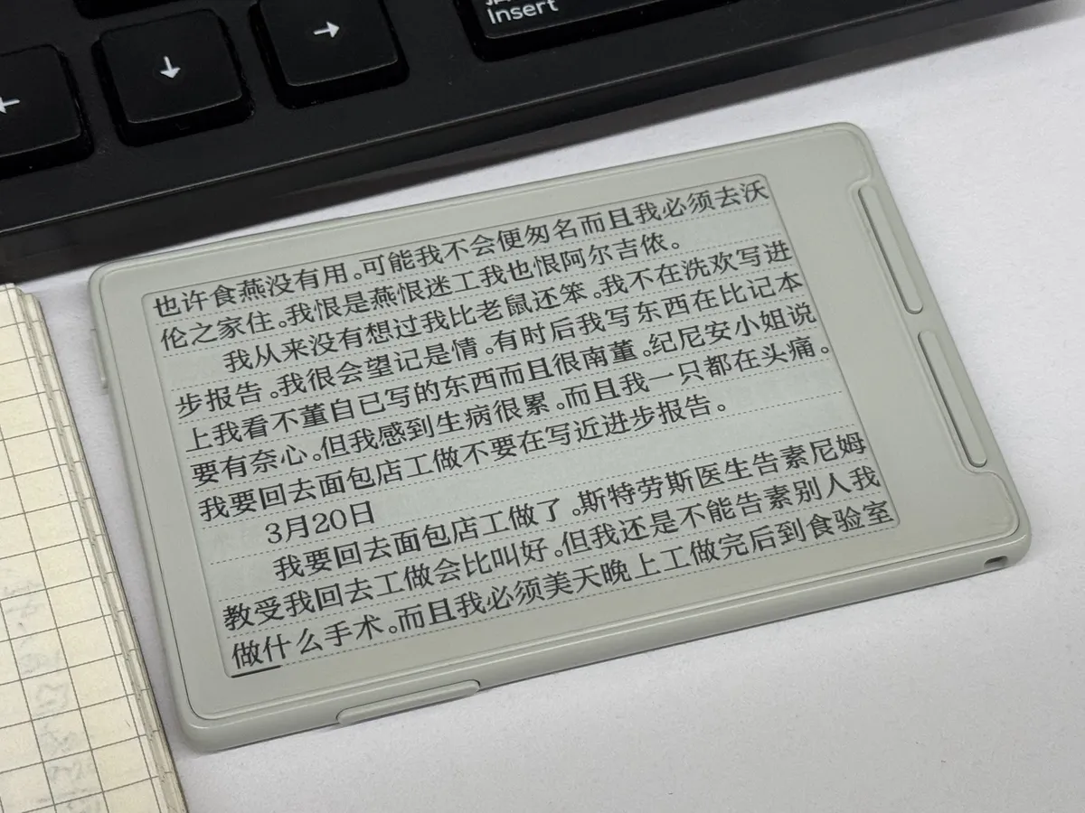 Crosslink 的阅读界面（横屏）