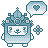 Tiny pixel bear inspired by my blog's aesthetics.