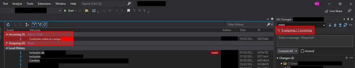 VS GIT en