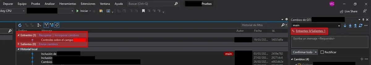 VS GIT es
