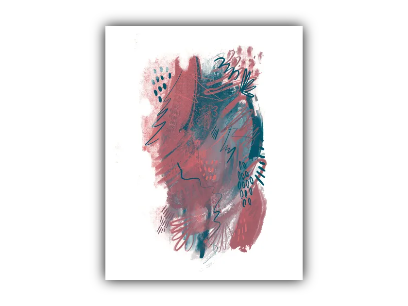 7x9 abstract art print
