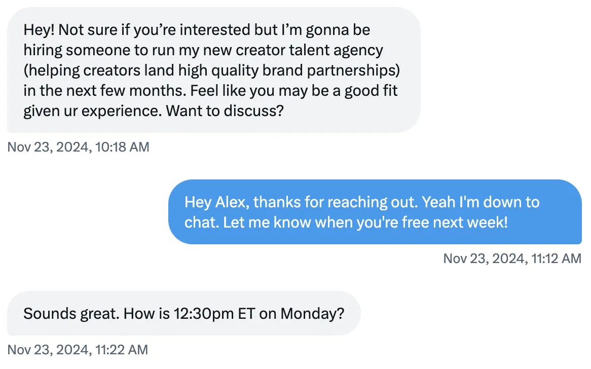 Alex Lieberman's DM