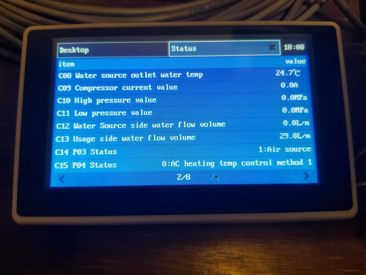 HMI data for flow