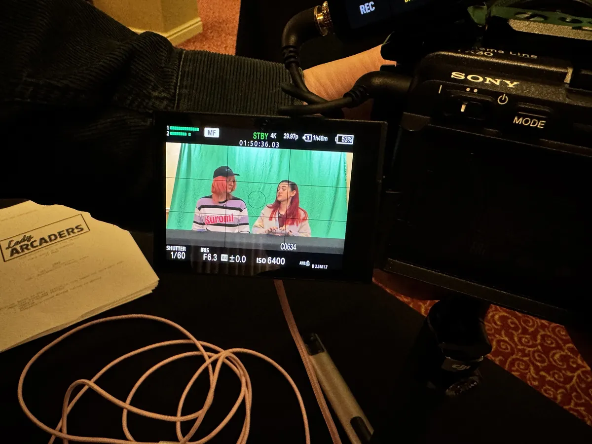 Photo of a film camera screen