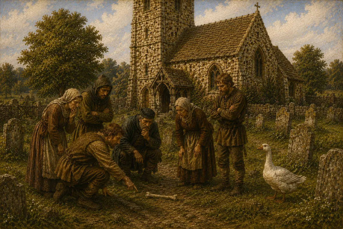 bone in churchyard
