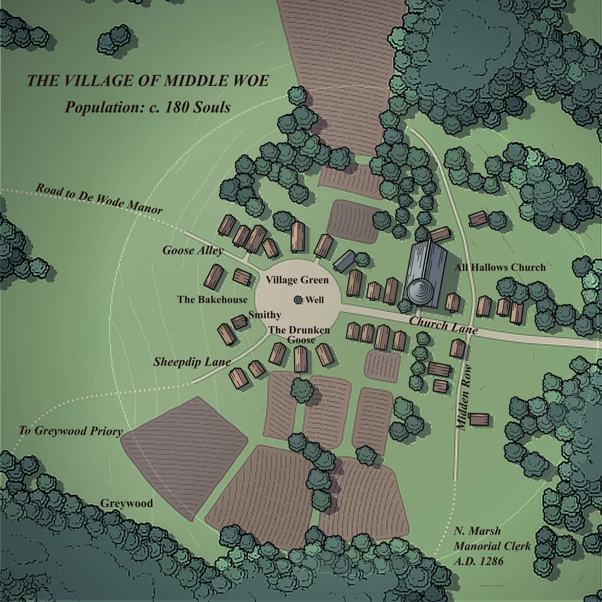 Map of the Manor of Middle Woe