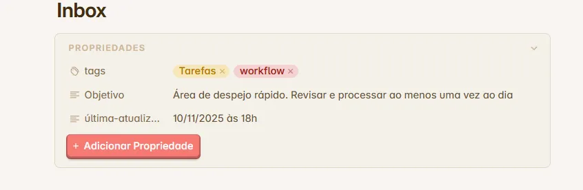 Captura de tela de uma nota chamada 