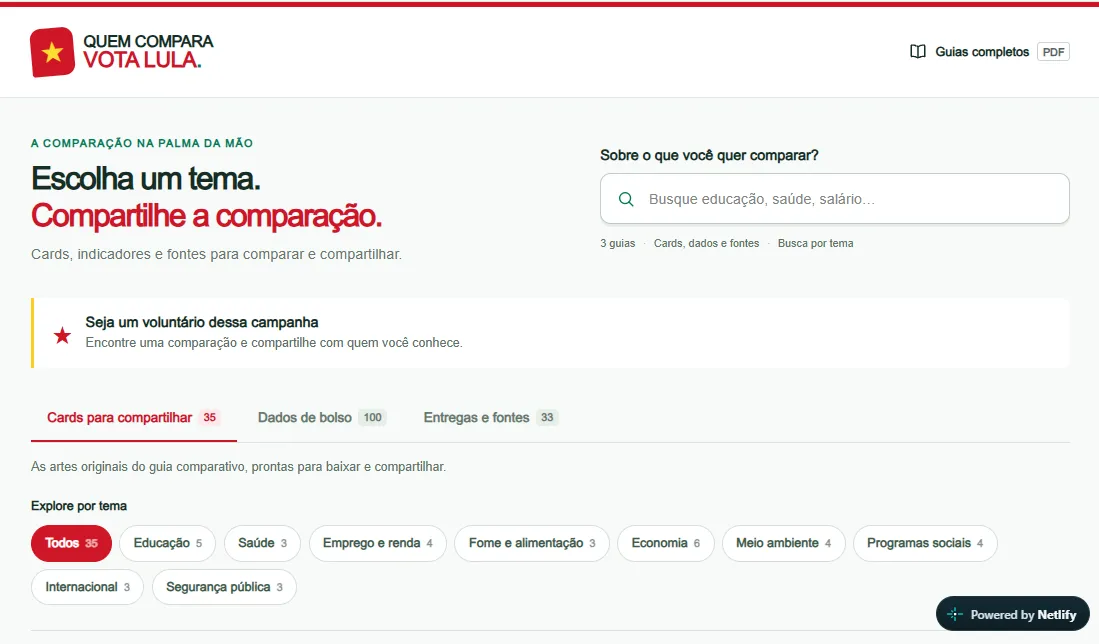 Captura de tela de um site com o logotipo