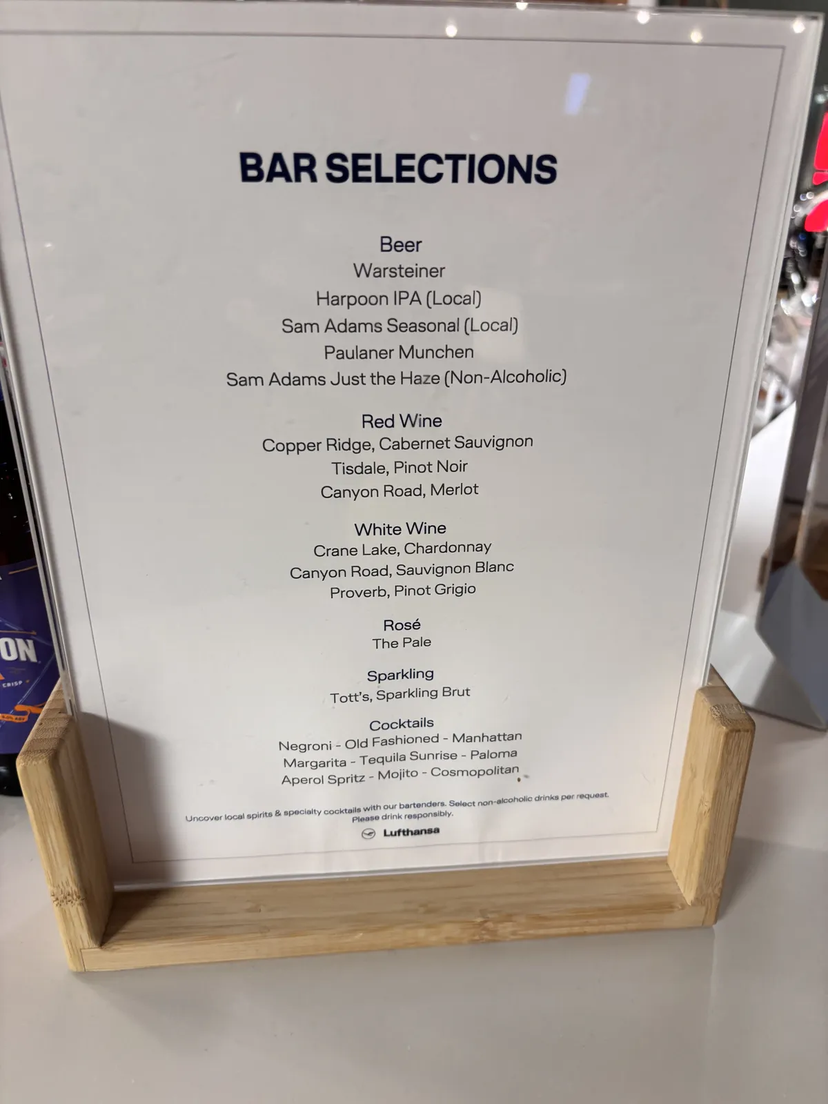 Lounge Menu