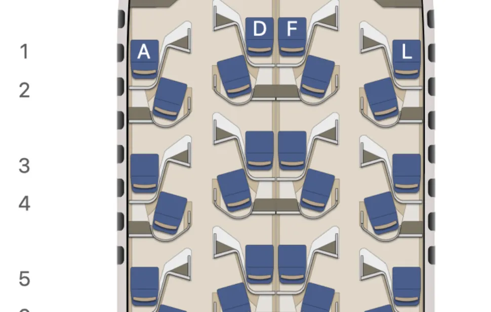 UA J Seat Chart