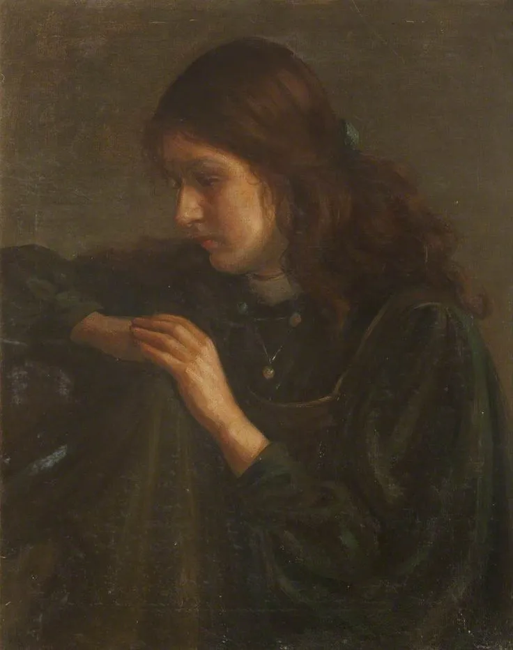 Girl Thinking Patti Mayor (1872-1962)