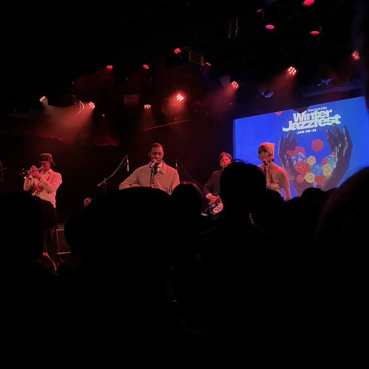 john roseboro and mei semones, with roseboro's backing band