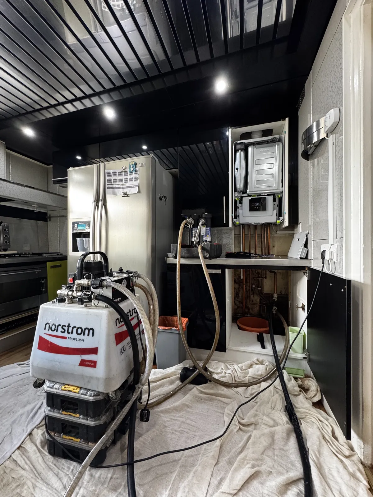 flushing heating system