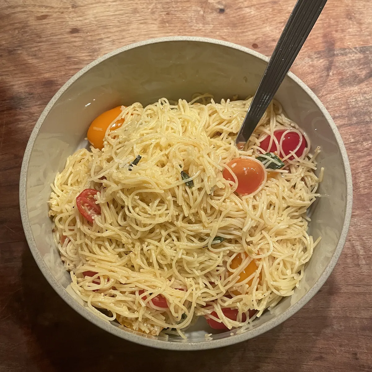 final bowl of pasta slop