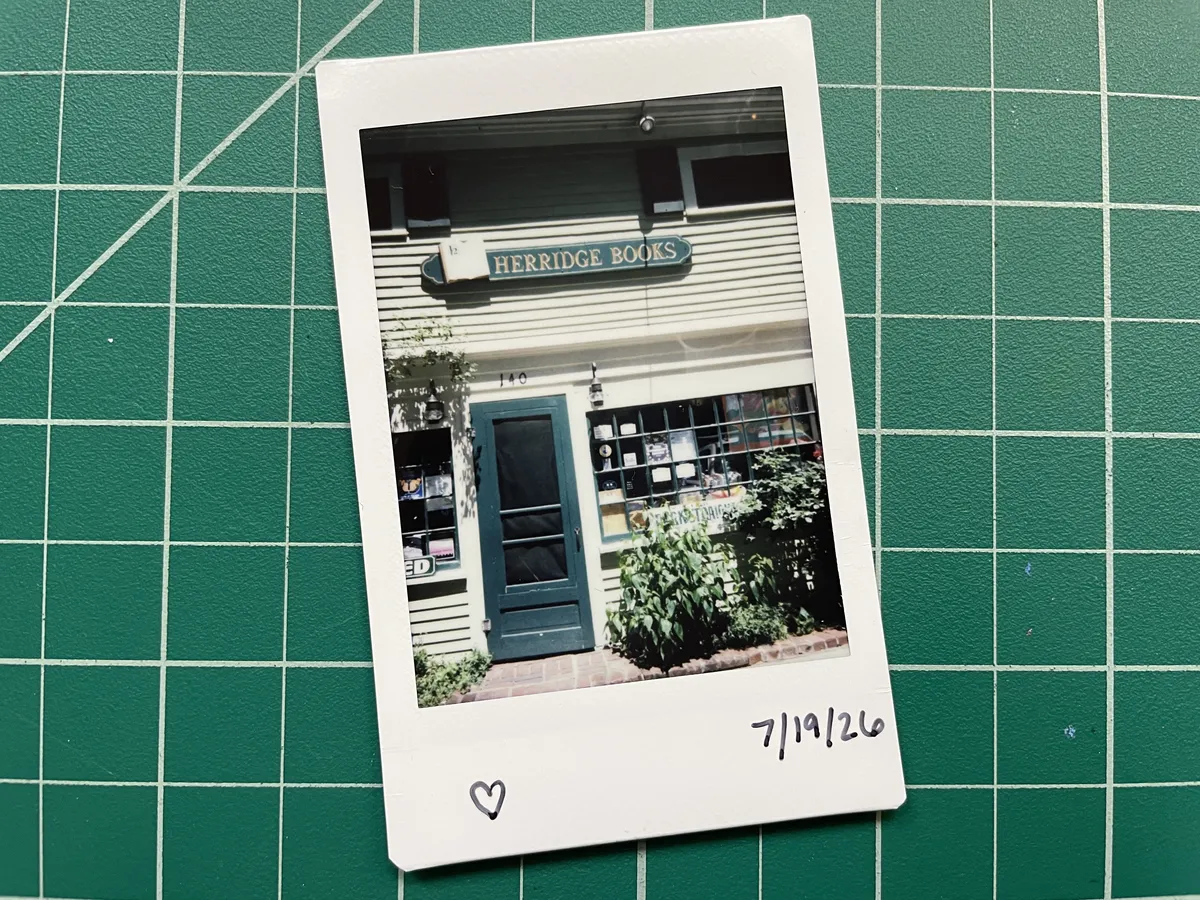 Polaroid of the storefront