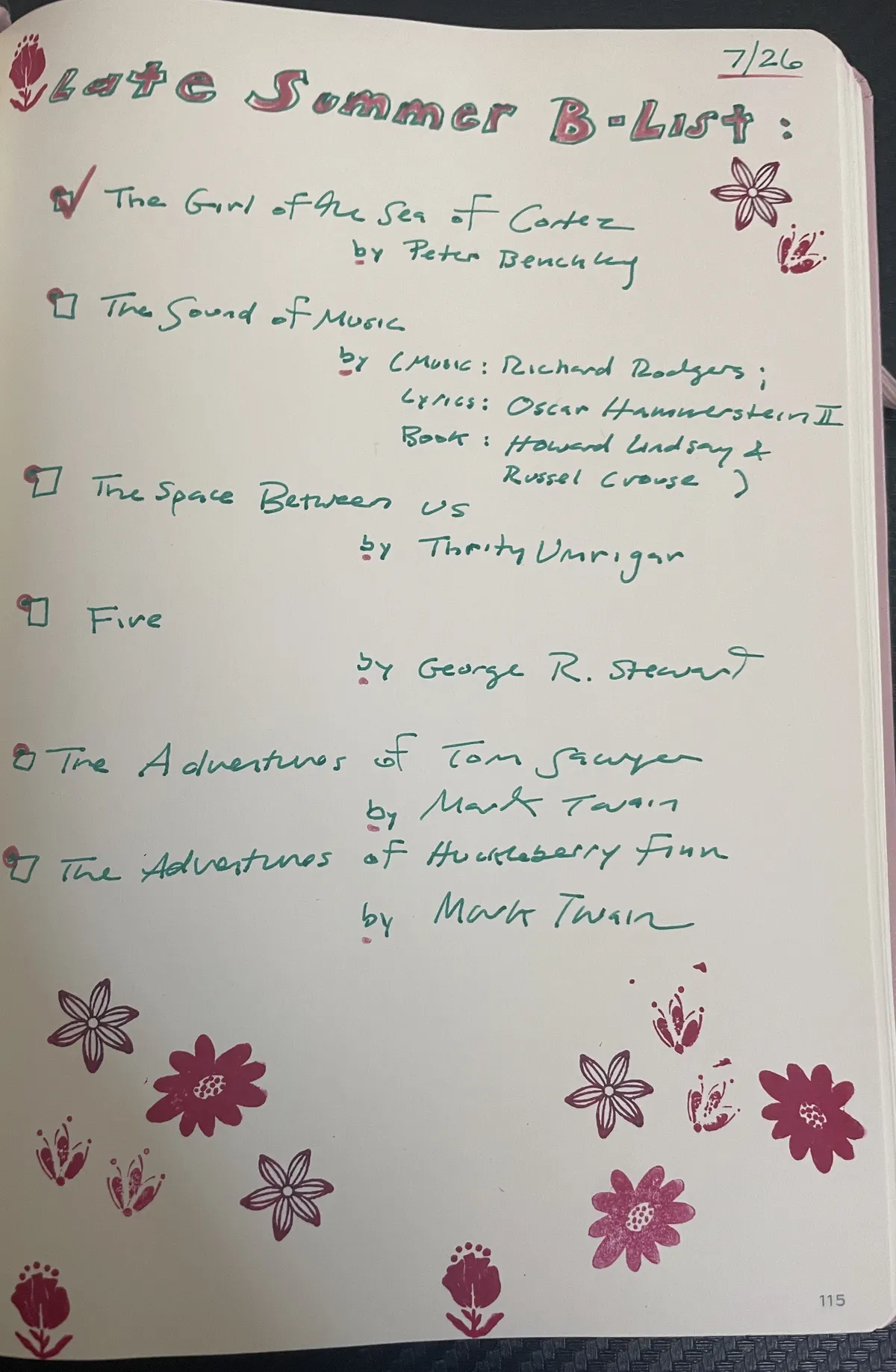 Late Summer - 2026; need to buy Tom Sawyer, everything else I own