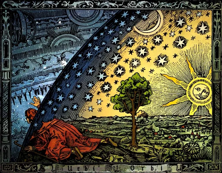 上图：「诺斯底主义 Gnosticism」对灵界的探知（1888年法国弗拉马里翁Flammarion的版画）。希腊文「诺斯 Gnosis」的意思是「知识」，诺斯底主义者持二元论，认为属灵的世界是圣洁的、物质的世界是邪恶的，人只能透过某种神秘知识而得救。诺斯底主义导致了两种极端的倾向：一种是禁欲主义，认为物质的身体毫无价值，所以应该克制己身；一种是放荡主义，认为既然灵性超越了肉体，所以放纵情欲并不影响灵性。诺斯底主义在主后1-3世纪影响了许多宗教，如摩尼教；也渗入早期教会，是教会最早的异端之一，《犹大福音》就是诺斯底主义异端的作品。这种异端认为：1、既然物质世界是败坏的，那么圣洁的至高神就不可能与物质世界扯上关系。因此，诺斯底主义者发明了各种理论来否定主耶稣的道成肉身。2、既然物质世界是邪恶的，那么创造天地的耶和华神必定是劣等的恶神，而不是至高的善神。因此，凡是被耶和华神看为恶的人，都成了英雄，如：伊甸园的蛇、该隐、所多玛、蛾摩拉、犹大等；凡是被耶和华神看为善的事，都应该反对，如：婚姻、律法等。现代诺斯底主义流行于新纪元运动（New Age Movement）中，《达芬奇密码》就是以诺斯底主义为基础的小说。