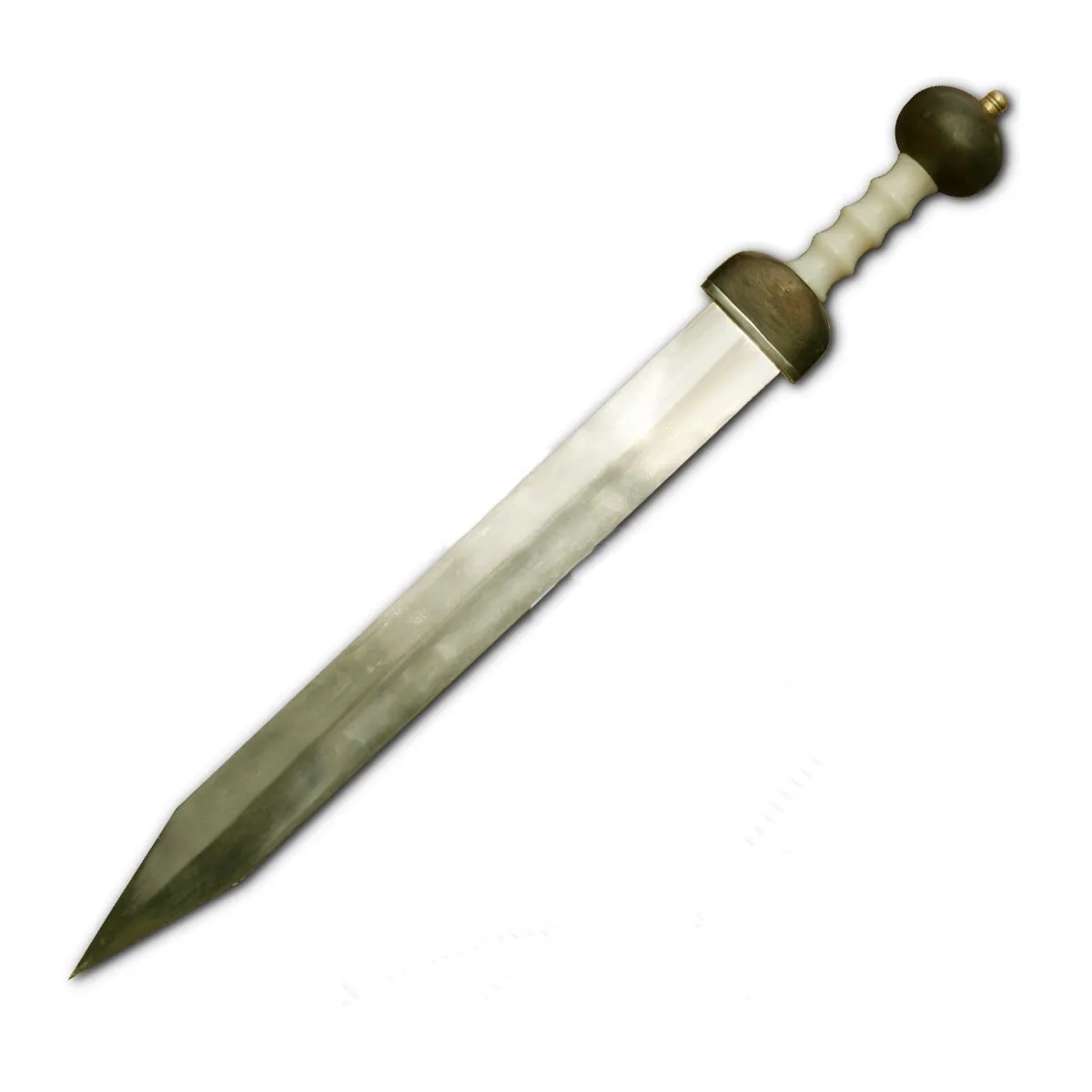 上图：新约时代罗马士兵使用的庞贝式短剑Pompeii Gladius，就像人的舌头，所以圣经把基督的道比喻为「骑白马者口中出来的剑」（启十九21）。