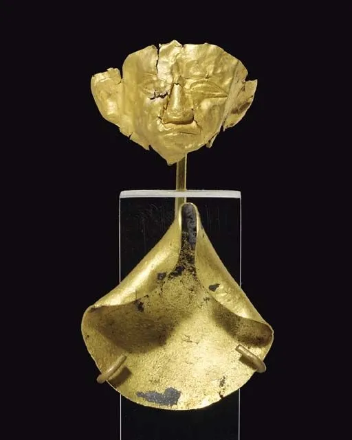 上图：迦南神像的金面具和金灯盏。在人看是精美的艺术品，在神眼中却是可憎的物，不可贪图，也不可收取。