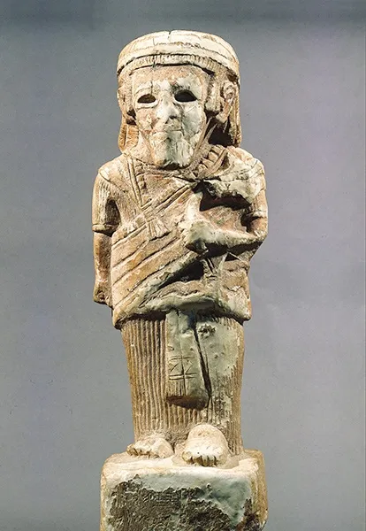 上图：主前8世纪的亚扪王Yerah Azar的雕像。