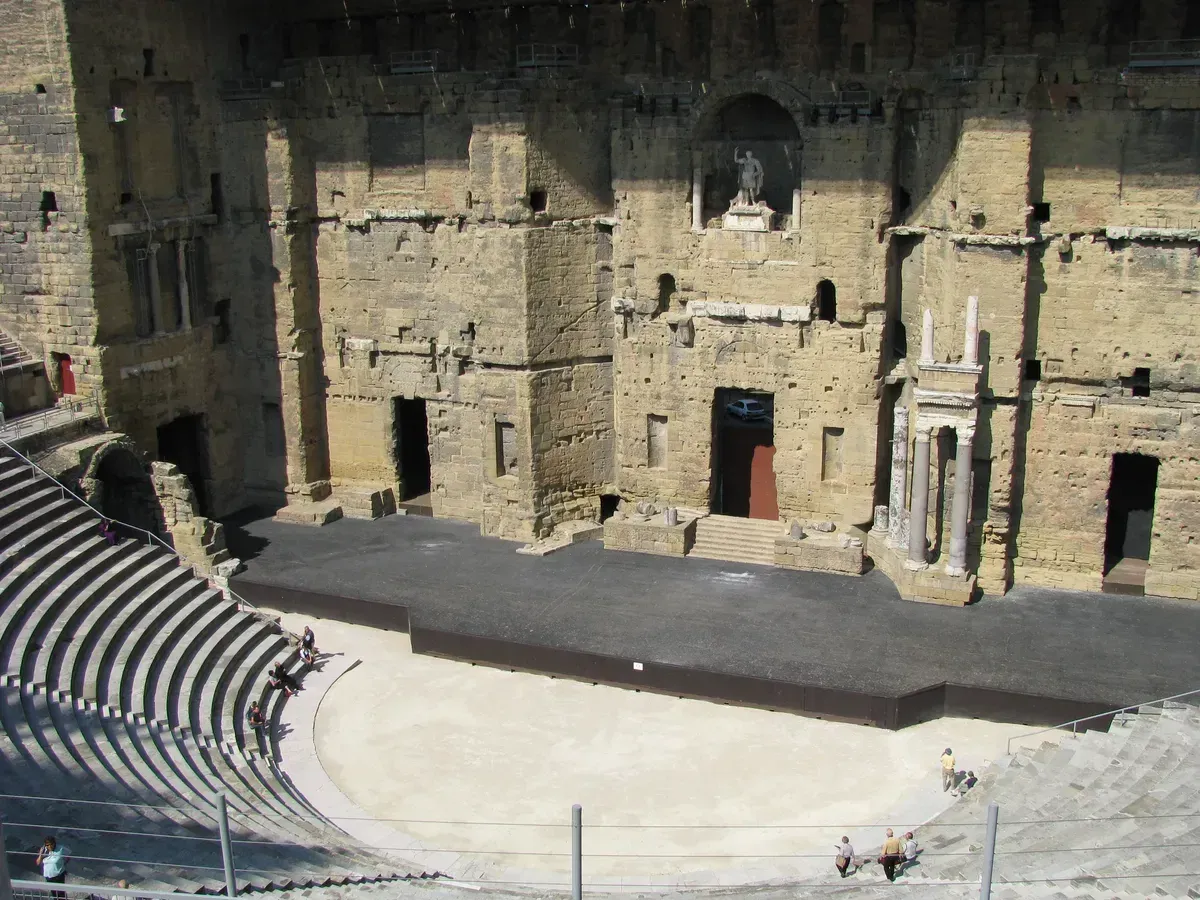 the theatre in Orange, France, from the stands