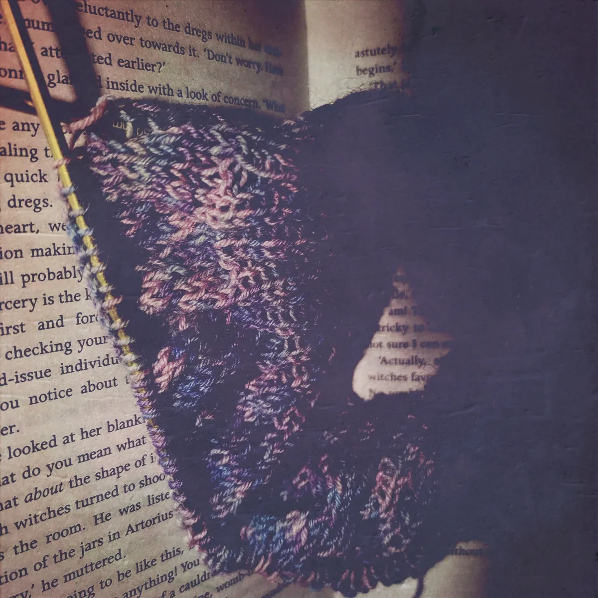 my knitting, close up