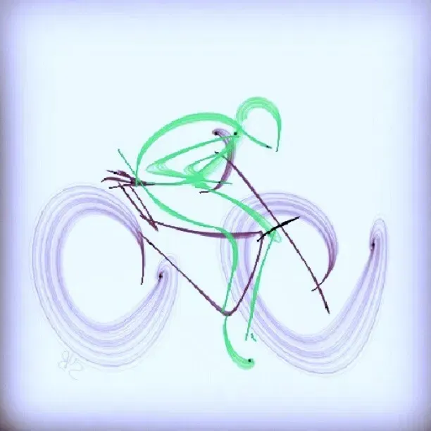 the cyclist, doodle by me