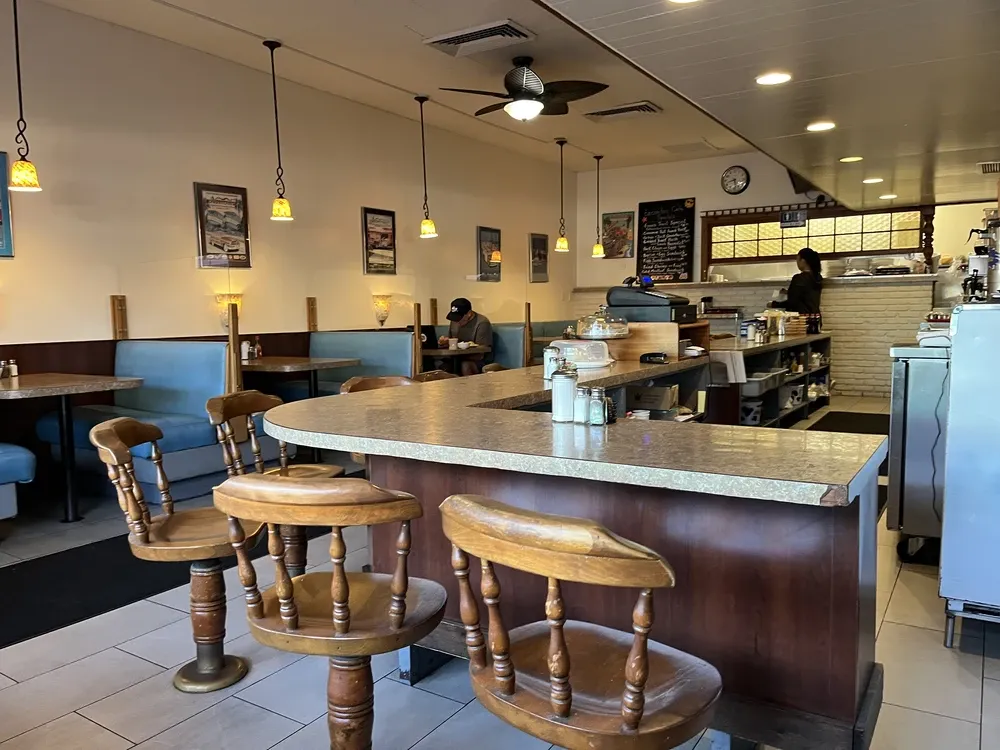 The interior of the diner