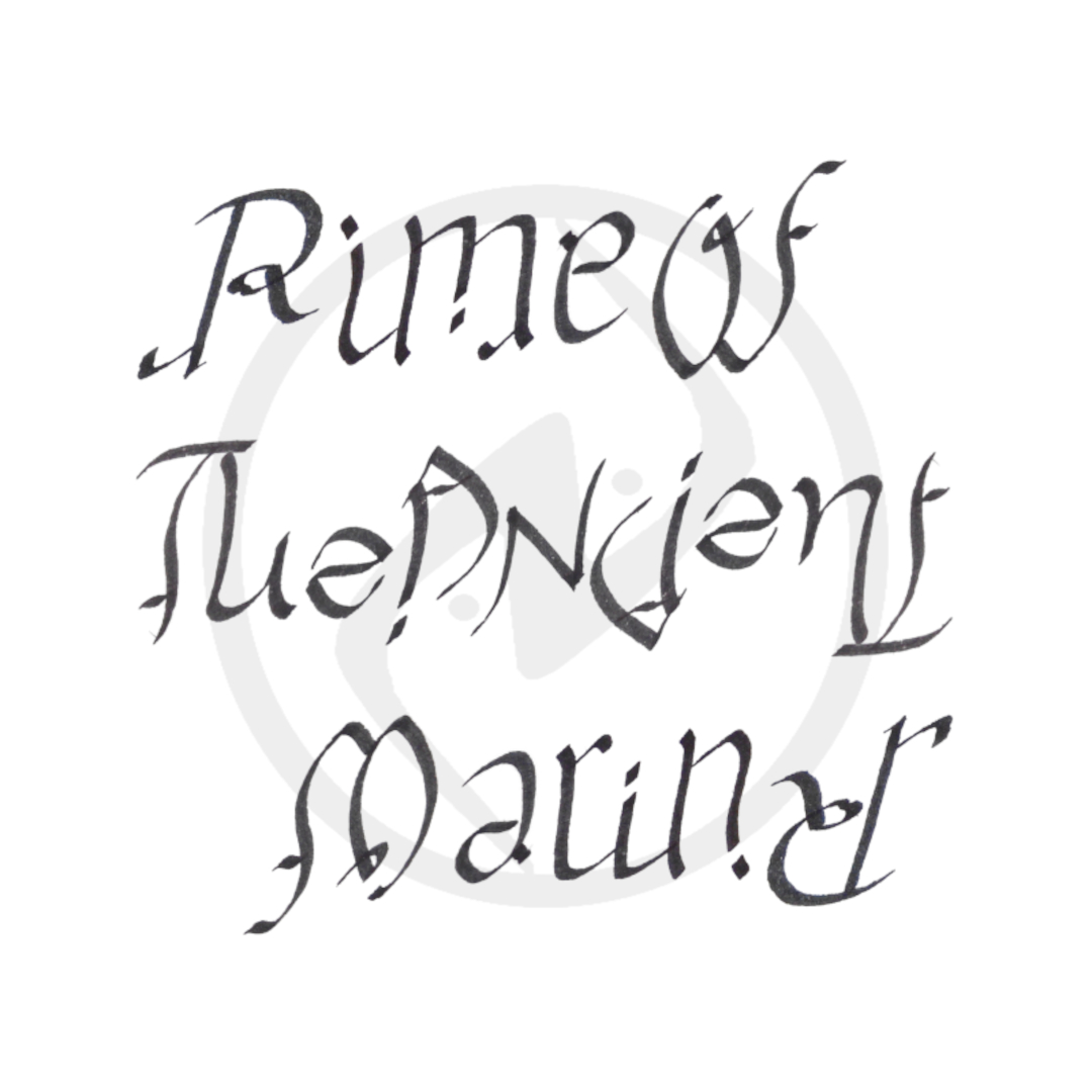 Rime Of The Ancient Mariner Ambigram nakul bhalla douglas hofstadter godel escher bach