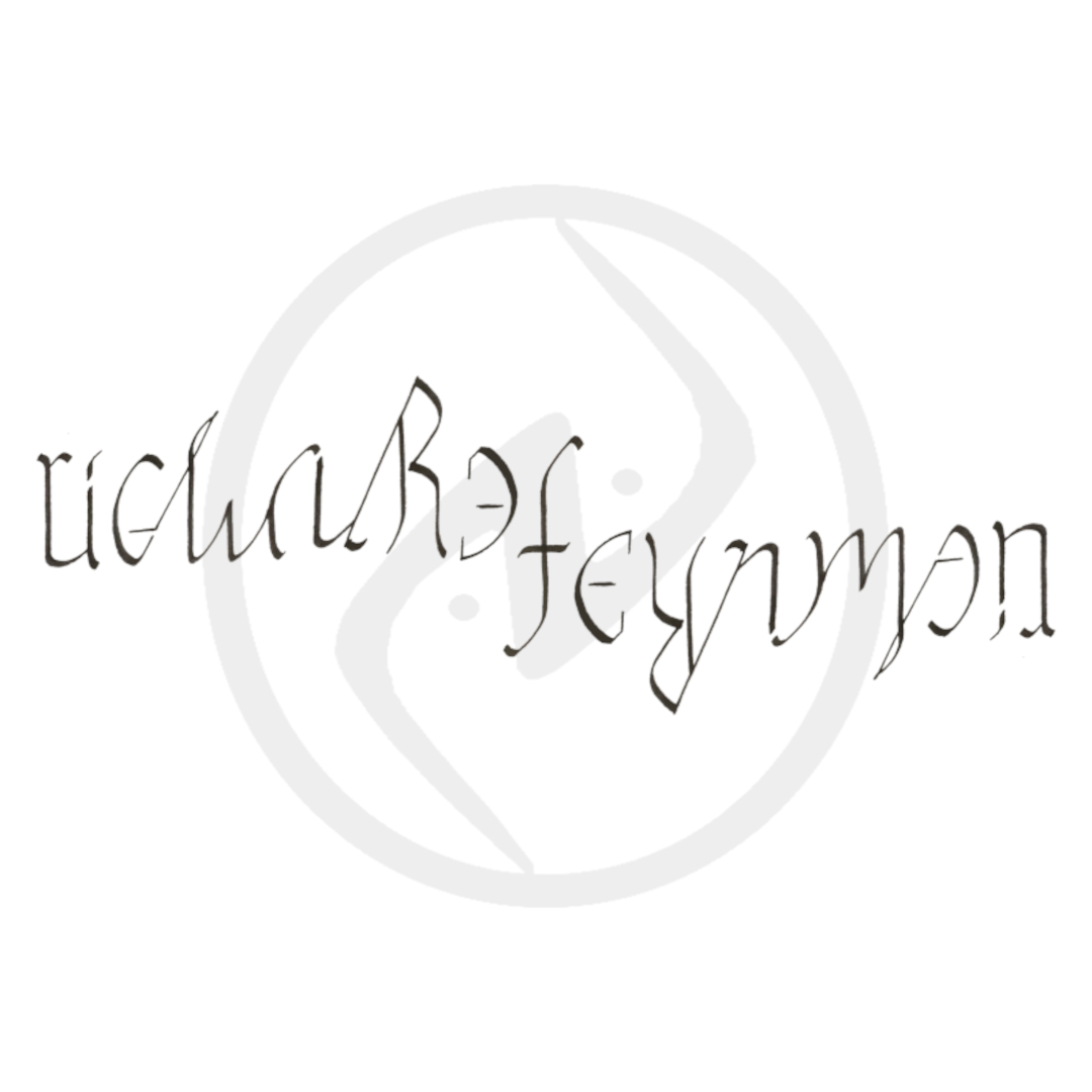 Richard Feynman Ambigram nakul bhalla douglas hofstadter godel escher bach